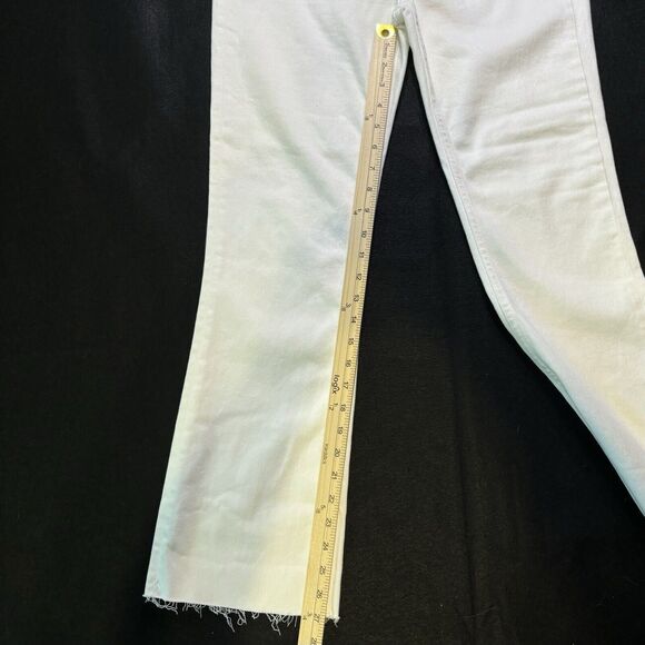 Vigoss Womens Marley Crop Boot White Jeans Unfinished Hem Size 28 - Picture 3 of 11